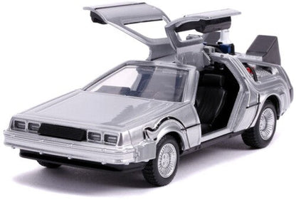 Back to the Future Part II die-cast 1:32 scale "Hollywood Rides" DeLorean Time Machine