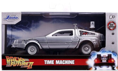 Back to the Future Part II die-cast 1:32 scale "Hollywood Rides" DeLorean Time Machine