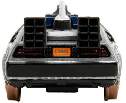 Back to the Future Part III die-cast 1:32 scale "Hollywood Rides" DeLorean Time Machine (railroad)