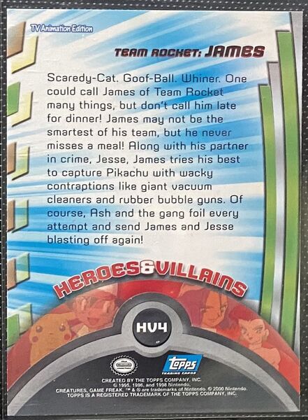 Team Rocket: James (HV4) [Topps TV Animation Edition Series 2]