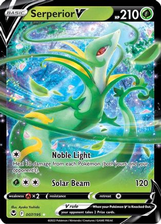 Serperior V 007/195 - SWSH12 Silver Tempest Holofoil