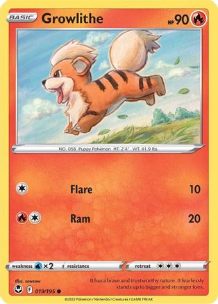 Growlithe 019/195 - SWSH12 Silver Tempest