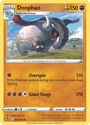 Donphan 092/195 - SWSH12 Silver Tempest