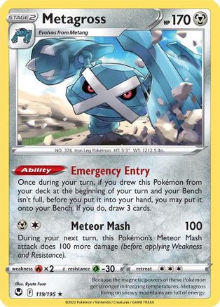 Metagross 119/195 - SWSH12 Silver Tempest Holofoil