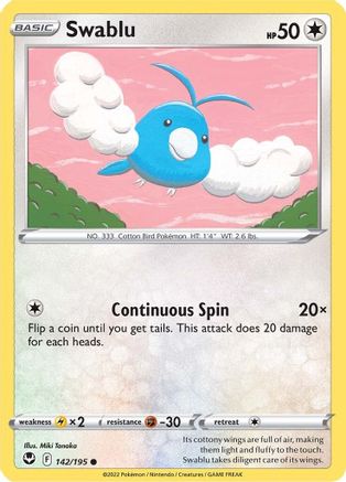 Swablu 142/195 - SWSH12 Silver Tempest