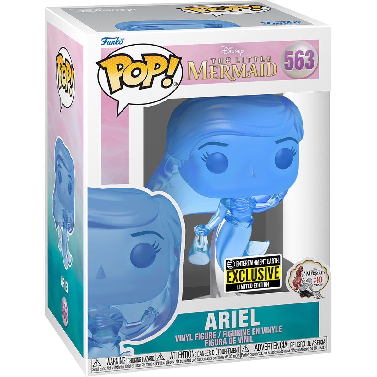 Funko Pop! Disney: The Little Mermaid - Ariel Blue Translucent Entertainment Earth Exclusive