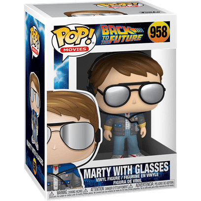 Funko POP! Filme „Zurück in die Zukunft“-Vinylfigur – Marty mit Brille