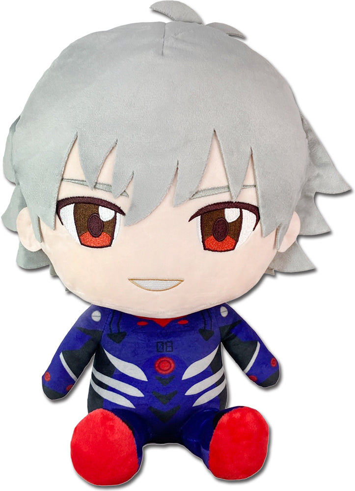 EVANGELION NEW MOVIE - KAWORU PLUG SUIT SITTING PLUSH 12" H