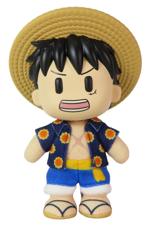 ONE PIECE - LUFFY DRESS ROZA PLASTIC HEAD MOVEABLE VER PLUSH 4.5''