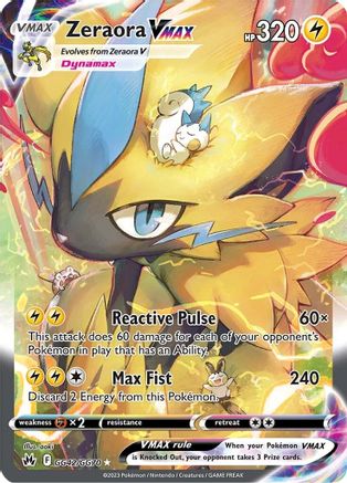 Zeraora VMAX GG42/GG70 - Crown Zenith Galarian Gallery Holofoil