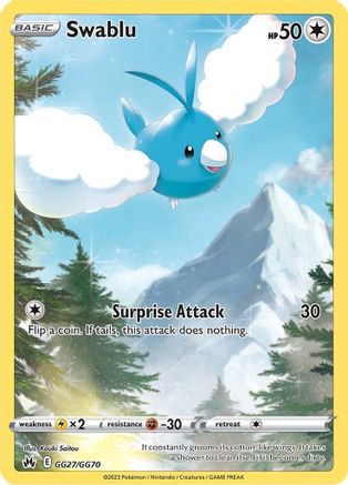 Swablu GG27/GG70 - Crown Zenith Galarian Gallery Holofoil