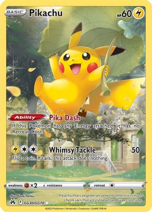 Pikachu GG30/GG70 - Crown Zenith Galarian Gallery Holofoil