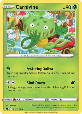 Carnivine 012/159 - Crown Zenith Reverse Holofoil
