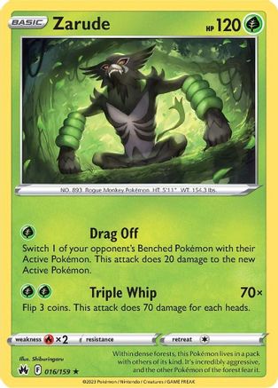 Zarude 016/159 - Crown Zenith Holofoil