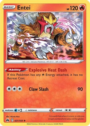 Entei 021/159 - Crown Zenith Holofoil