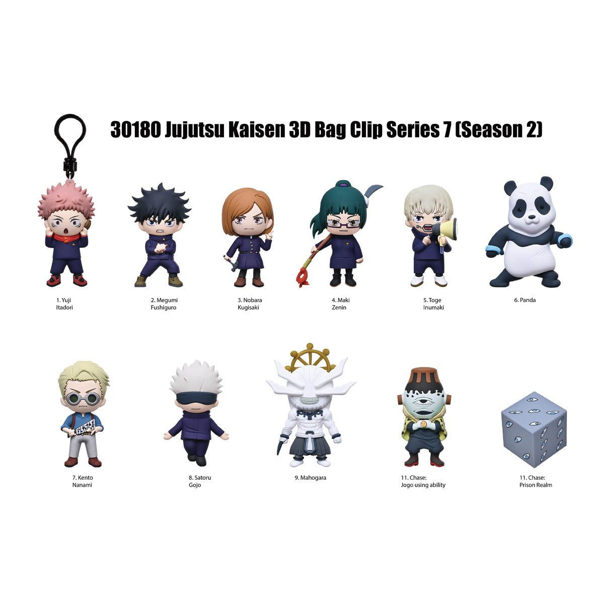 Jujutsu Kaisen 3D Foam Bag Clip Series 7 by Monogram | Super Anime