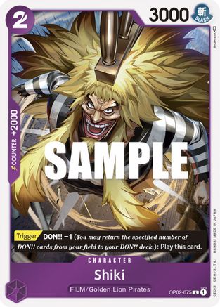 Shiki (OP02-075) - Paramount War Foil - Super Anime Store
