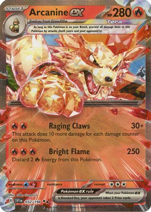 Arcanine ex 032/198 - SV01 Scarlet & Violet Base Set Holofoil
