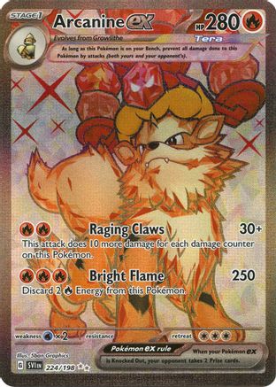 Arcanine ex 224/198 - SV01 Scarlet & Violet Base Set Holofoil