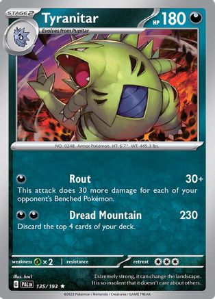 Tyranitar 135/193 - SV02 Paldea Evolved Holofoil