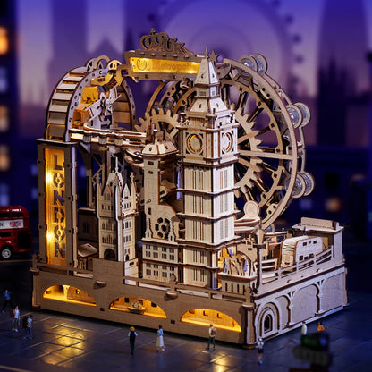 ROKR Marble Travel • London Marble Run Wooden 3D Puzzle