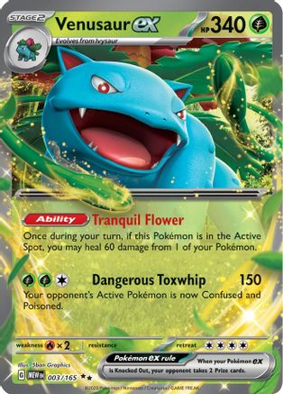 Venusaur ex 003/165 - SV Scarlet & Violet 151 Holofoil
