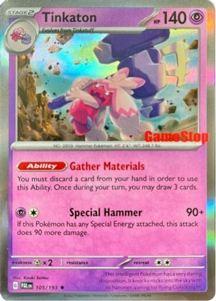 Tinkaton (GameStop Exclusive) 105/193 - Miscellaneous Cards & Products Holofoil