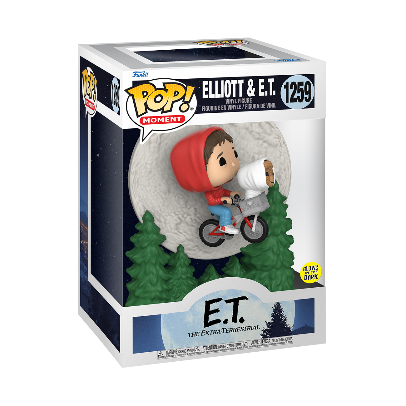 Funko Pop! Moment: E.T. The Extra-Terrestrial - Elliot and E.T. Flying Glow-in-the-Dark