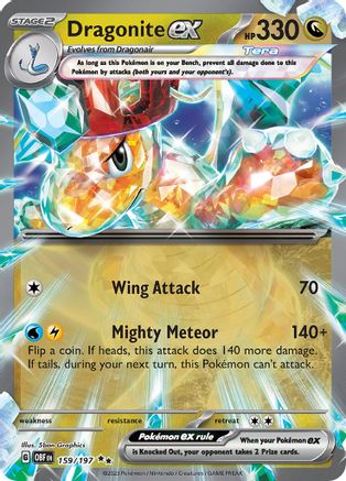 Dragonite ex 159/197 - SV03 Obsidian Flames Holofoil