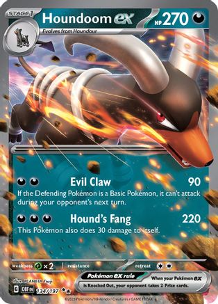 Houndoom ex 134/197 - SV03 Obsidian Flames Holofoil