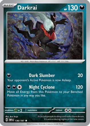 Darkrai 136/197 - SV03 Obsidian Flames Holofoil
