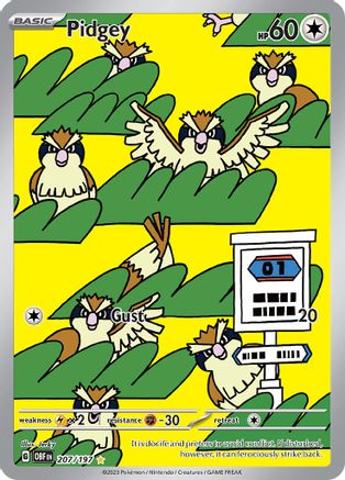 Pidgey 207/197 - SV03 Obsidian Flames Holofoil