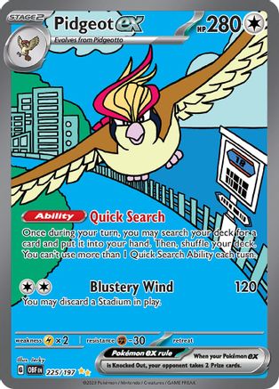 Pidgeot ex 225/197 - SV03 Obsidian Flames Holofoil