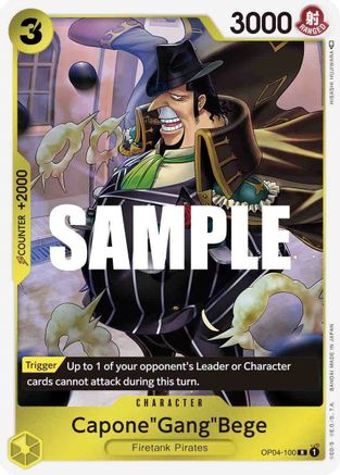 Capone"Gang"Bege (OP04-100) - Kingdoms of Intrigue Foil - Super Anime Store