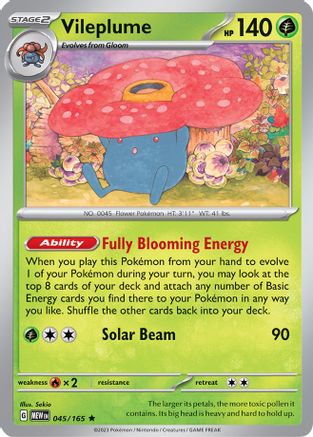 Vileplume 045/165 - SV Scarlet & Violet 151 Holofoil