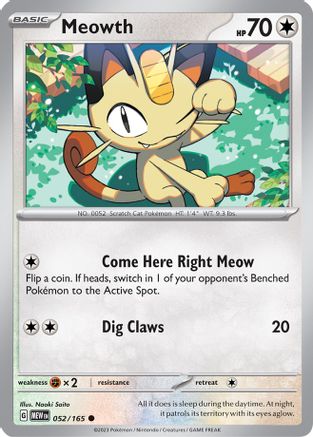 Meowth 052/165 - SV Scarlet & Violet 151