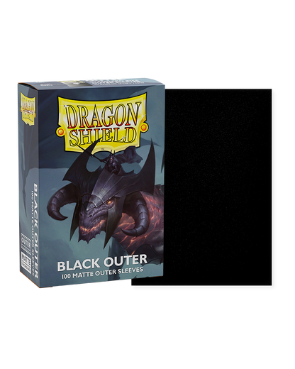 Dragon Shield: 100ct Outer Sleeves - Matte Black (Standard)