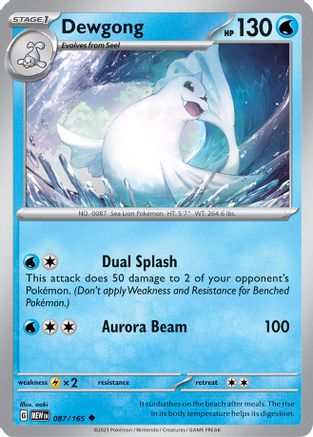 Dewgong 087/165 - SV Scarlet & Violet 151