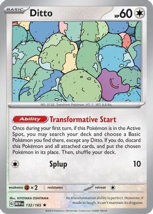 Ditto 132/165 - SV Scarlet & Violet 151 Holofoil