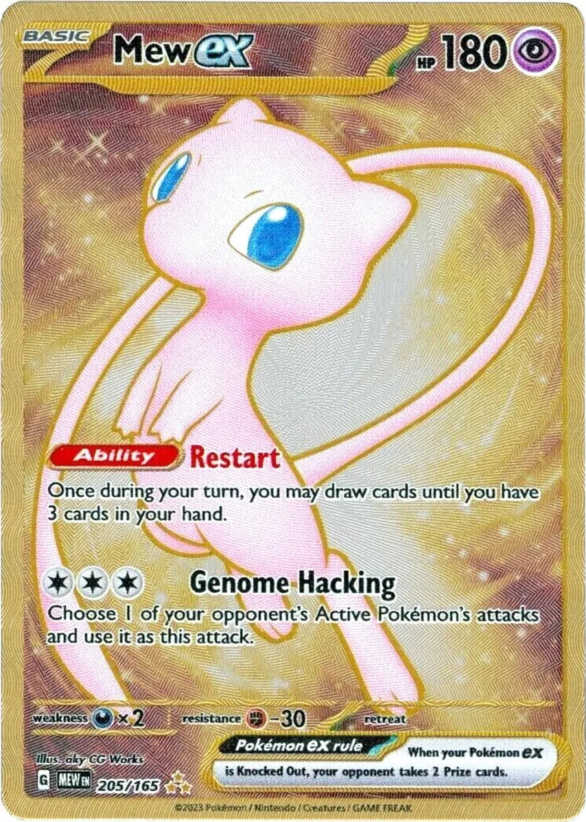 PCG: 205/165 MEW, Mew ex (Holo Foil) Metal