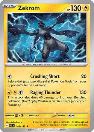 Zekrom 066/182 - SV04 Paradox Rift Holofoil