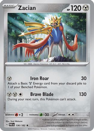 Zacian 136/182 - SV04 Paradox Rift Holofoil