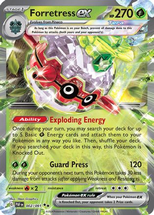 Forretress ex 002/091 - SV Paldean Fates Holofoil