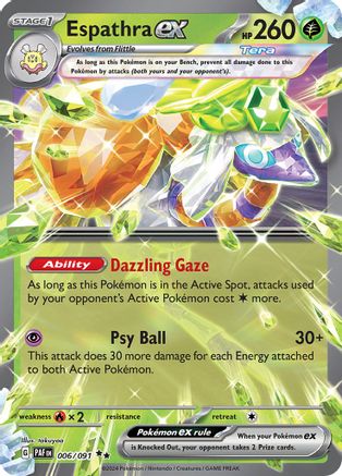Espathra ex 006/091 - SV Paldean Fates Holofoil