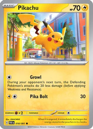 Pikachu 018/091 - SV Paldean Fates