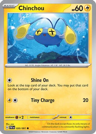 Chinchou 020/091 - SV Paldean Fates
