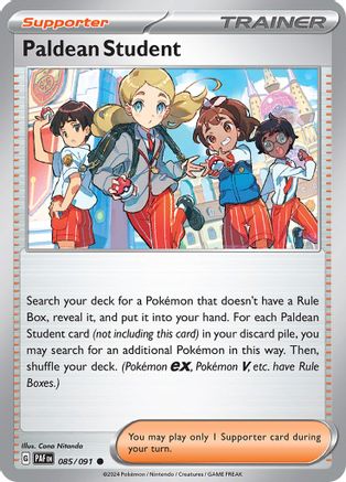Paldean Student 085/091 - SV Paldean Fates