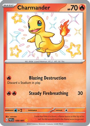 Charmander 109/091 - SV Paldean Fates Holofoil