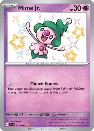 Mime Jr. 157/091 - SV Paldean Fates Holofoil