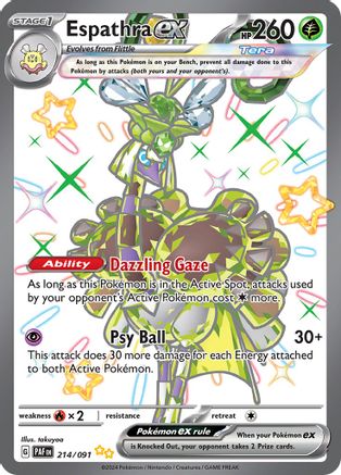 Espathra ex 214/091 - SV Paldean Fates Holofoil